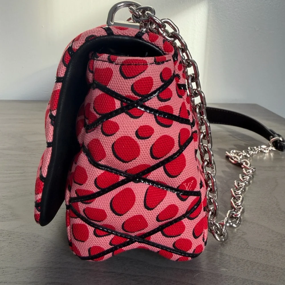 Louis Vuitton Twist MM Polka Dot Canvas Chain Shoulder Crossbody Bag Rare